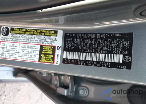 2025 Toyota Camry Se from USA, damaged, VIN 4T1DAACK9SU528886